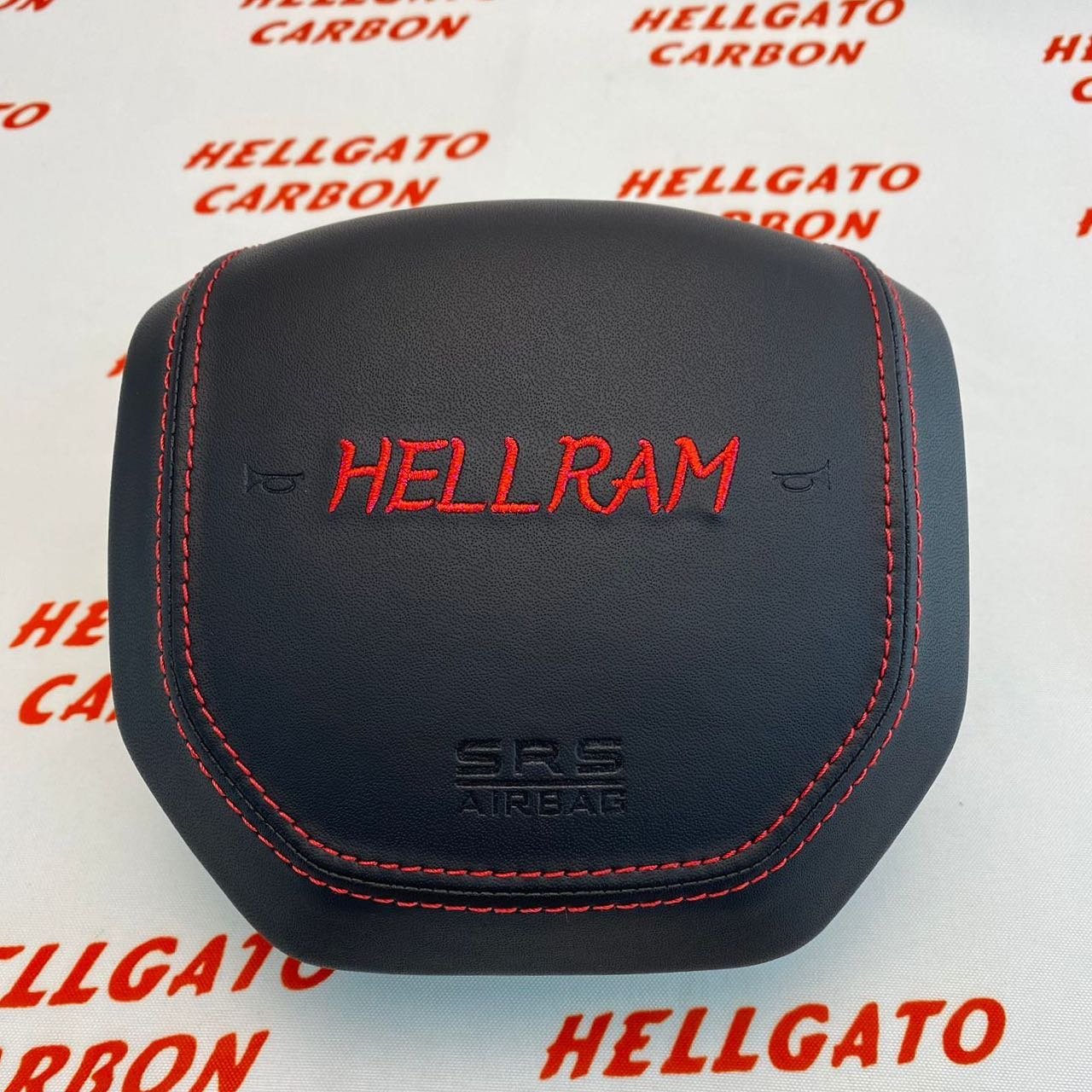 2014 Dodge RAM Custom Red Reflective Carbon Fiber Steering Wheel | OEM Flat Bottom | LED Shift Lights | HellRAM Edition - Image 10