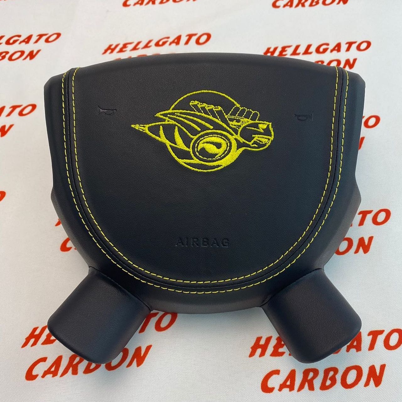 2005 RAM 1500 Custom Gold Reflective Carbon Fiber Steering Wheel | Flat Bottom OEM | Rumble Bee Edition - Image 10