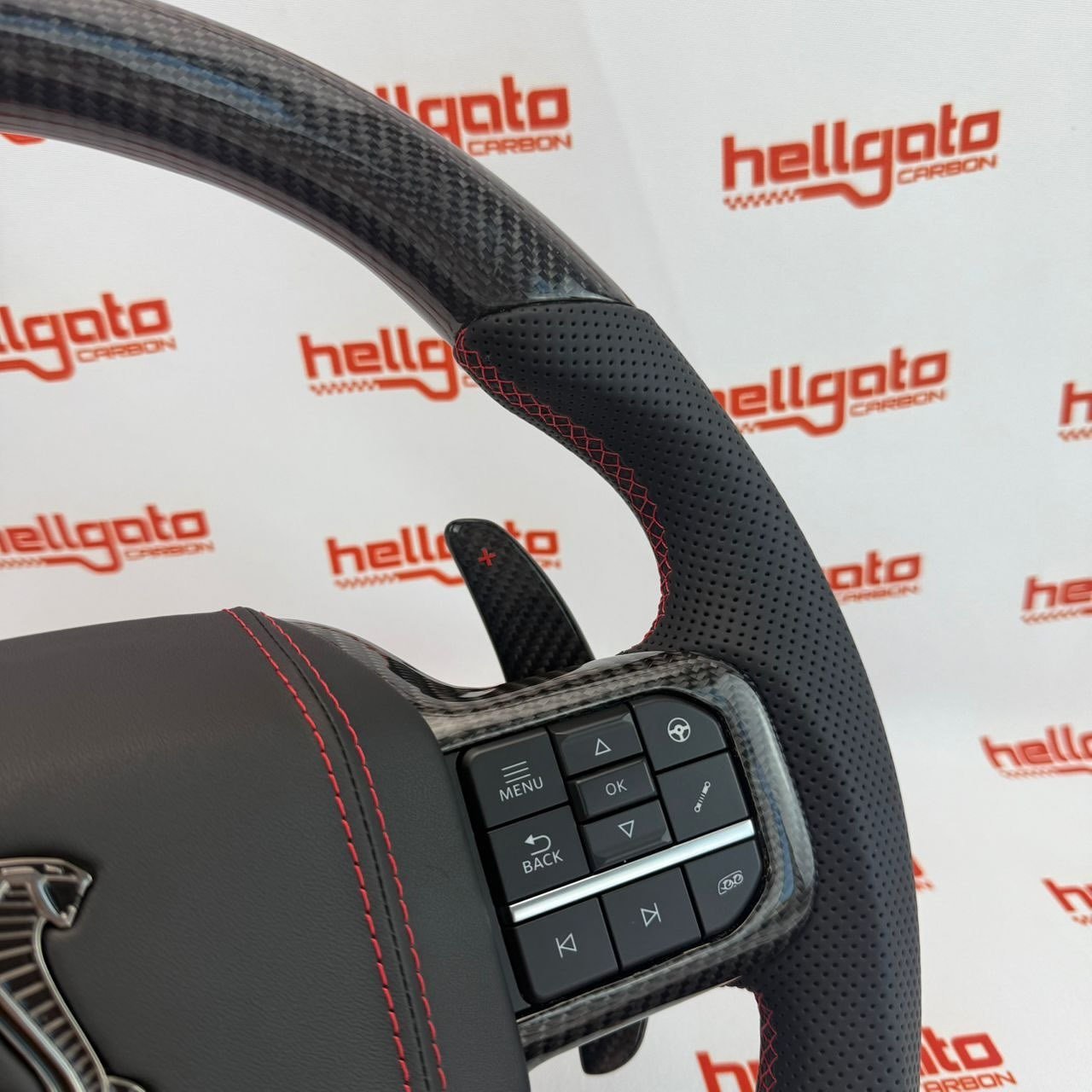 Elite OEM-Style Gloss Black Carbon Fiber Shelby Steering Wheel for 2021+ Ford F-150 & Shelby Raptor - Image 10