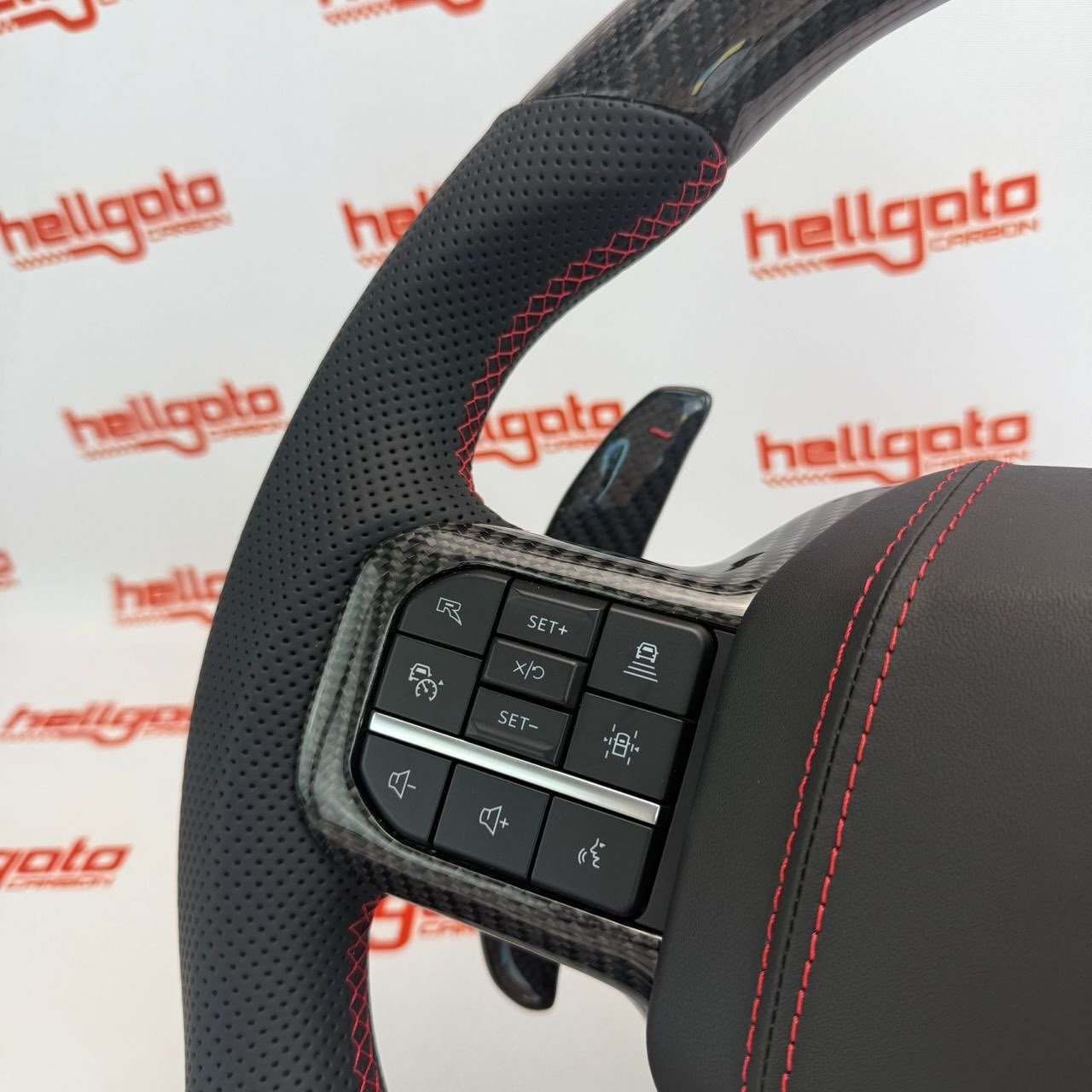 Elite OEM-Style Gloss Black Carbon Fiber Shelby Steering Wheel for 2021+ Ford F-150 & Shelby Raptor - Image 5