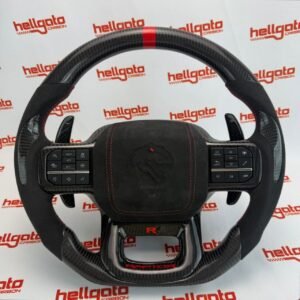 Ultimate OEM-Style Heated Gloss Black Carbon Fiber Steering Wheel for 2021–2025 Ford F-150 Raptor
