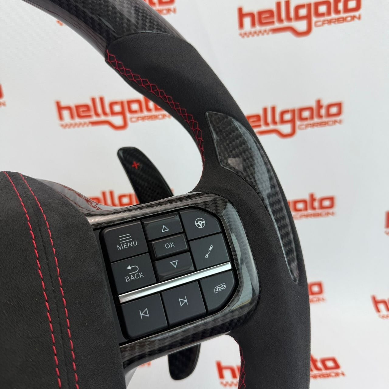 Ultimate OEM-Style Heated Gloss Black Carbon Fiber Steering Wheel for 2021–2025 Ford F-150 Raptor - Image 9