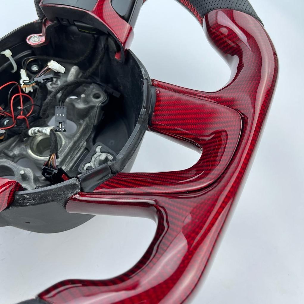 Premium Red Carbon Fiber LED Steering Wheel for 2015–2023 Dodge Challenger SRT/392 - Image 5