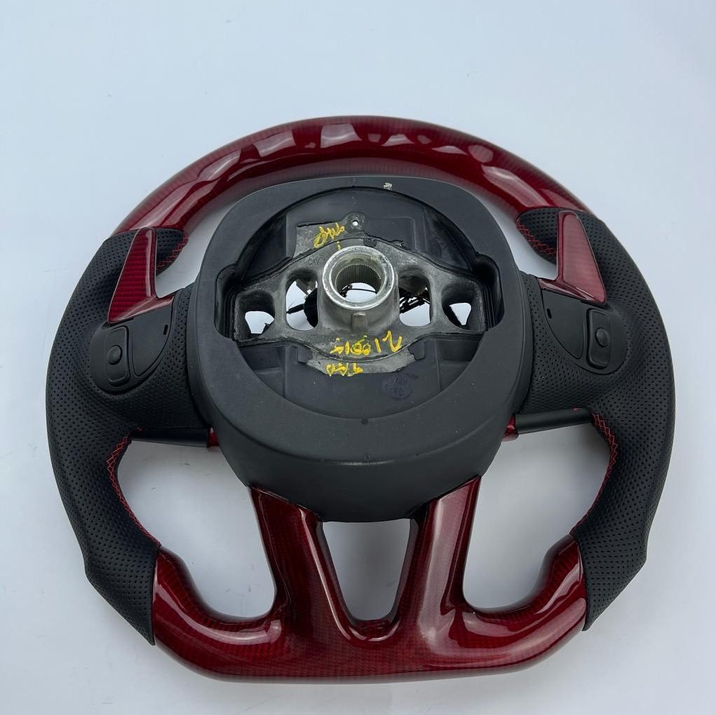 Premium Red Carbon Fiber LED Steering Wheel for 2015–2023 Dodge Challenger SRT/392 - Image 6