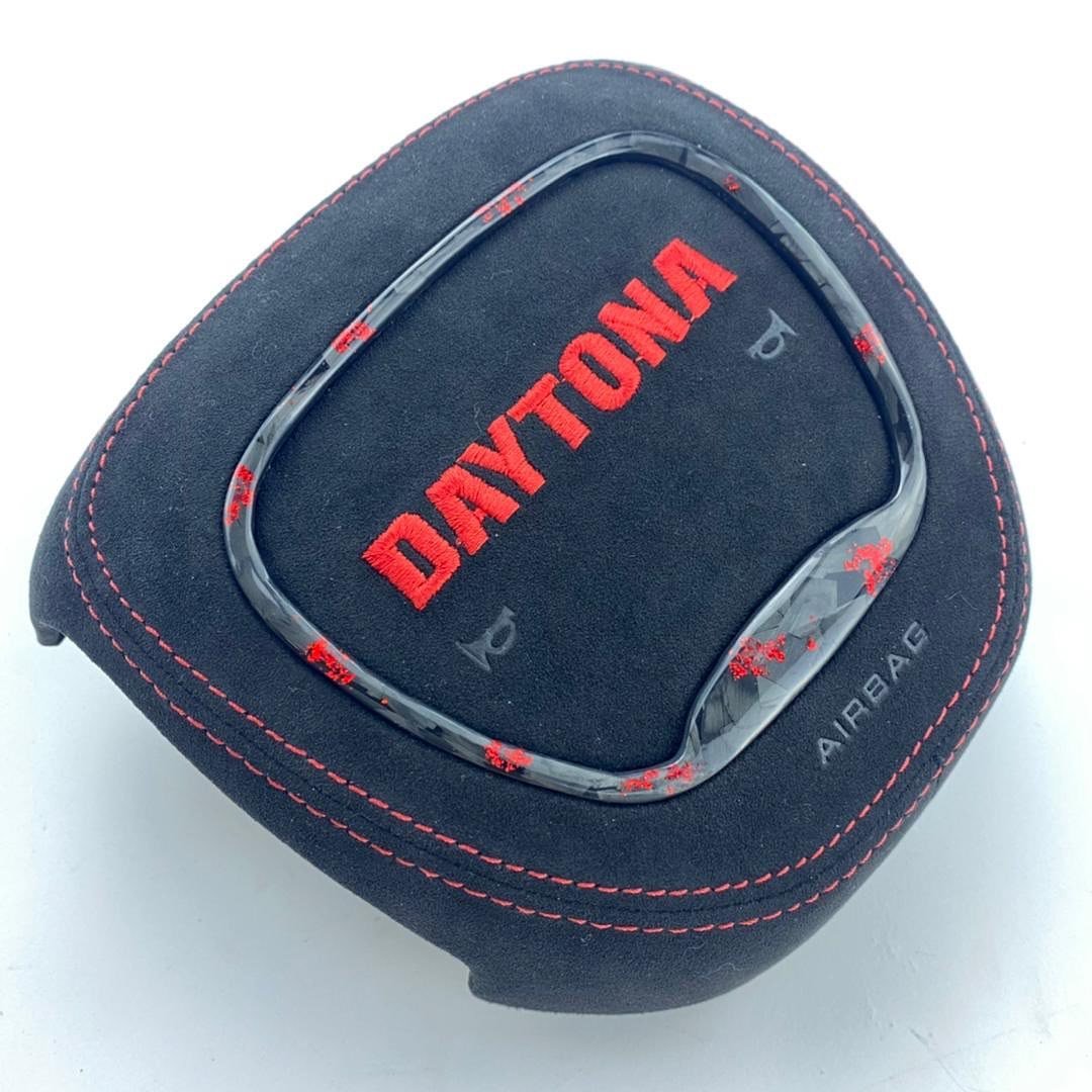One-of-One Red Forged Carbon Fiber LED Steering Wheel with Daytona Airbag Cover - Image 9