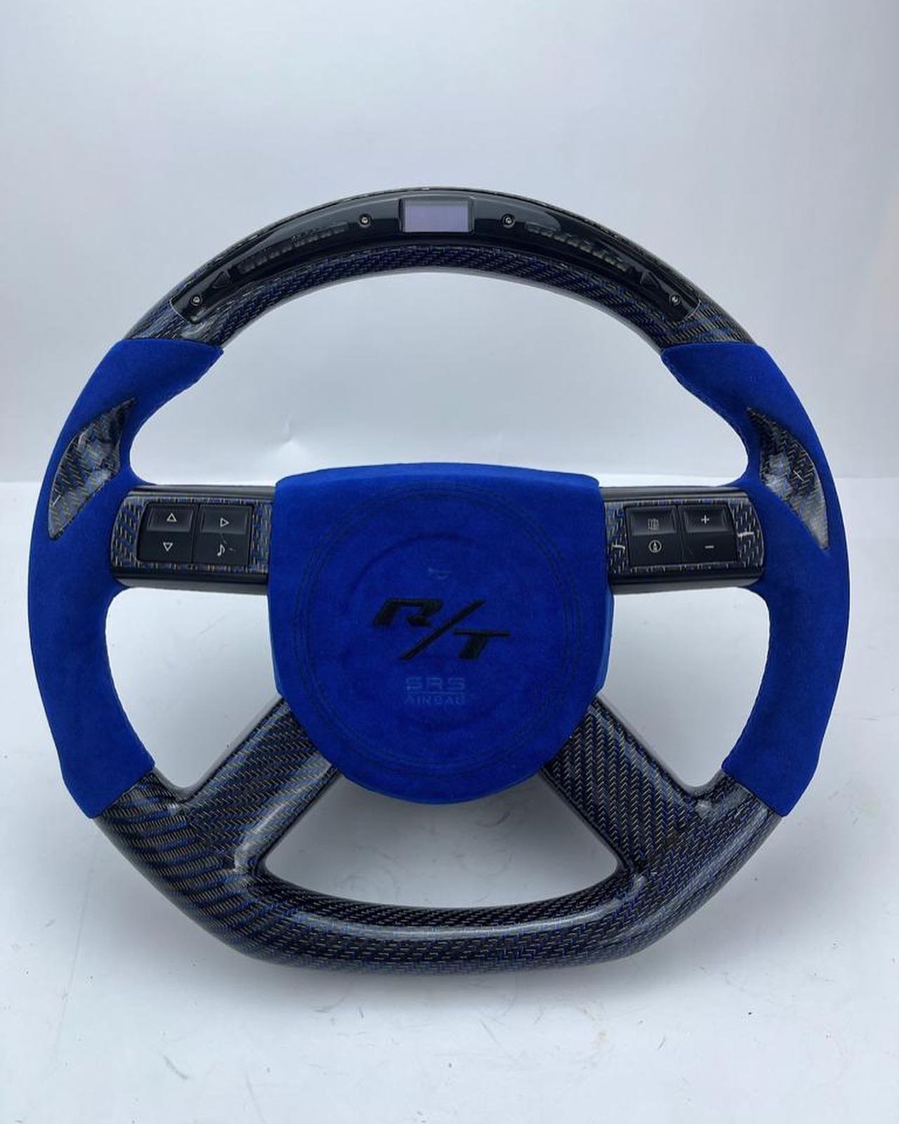 2008–2010 Dodge Challenger Full Custom OEM Blue Reflective Carbon Steering Wheel – R/T Edition