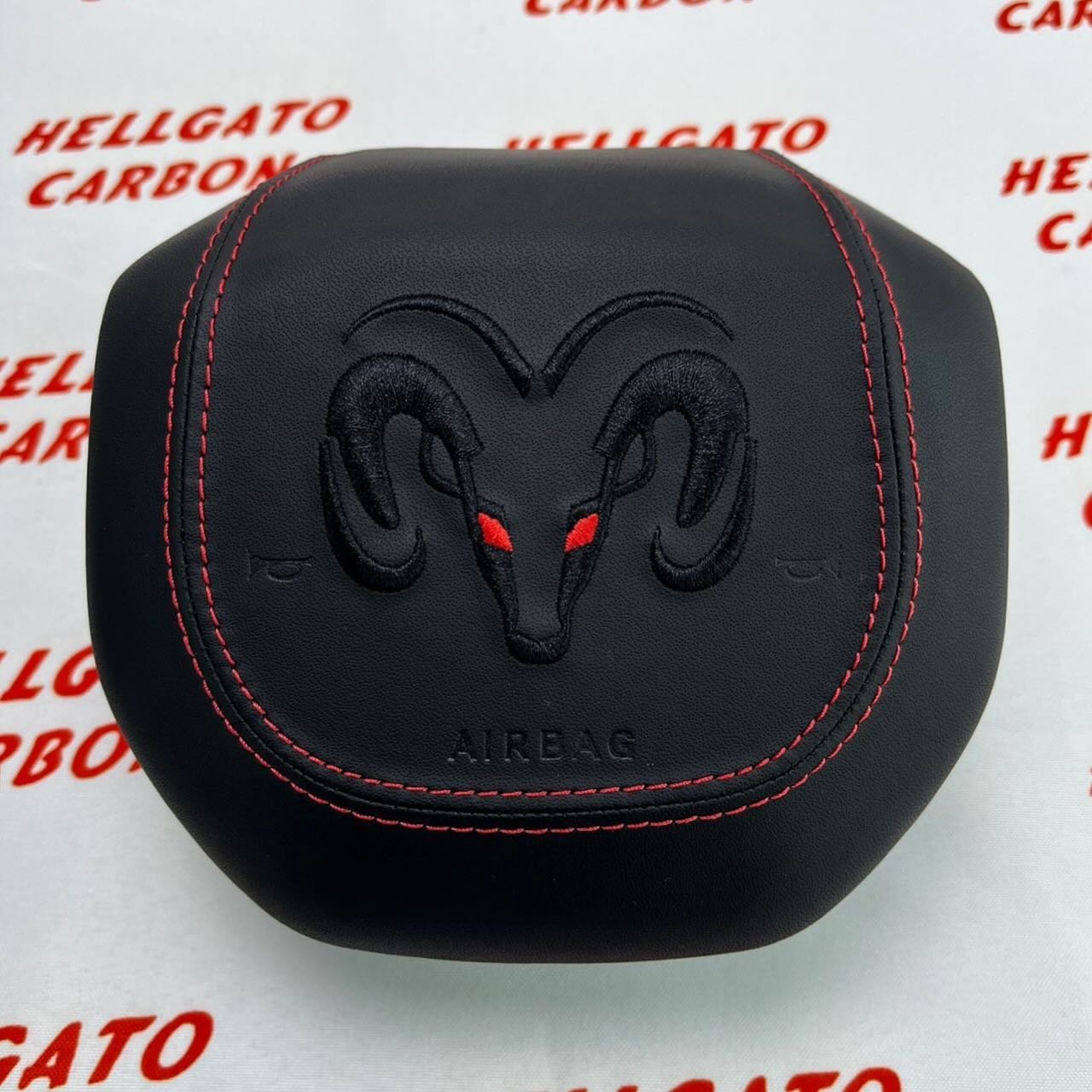 2021+ RAM 1500 Rebel Custom Black Forged Carbon Fiber Steering Wheel | OEM Flat Bottom | Heated | Rebel Edition - Image 8