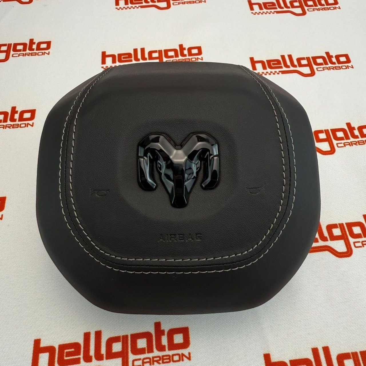 2019+ RAM 1500 Custom Black Forged Carbon Fiber Steering Wheel | Genuine OEM Flat Bottom | Heated | LED Shift Lights - Image 13