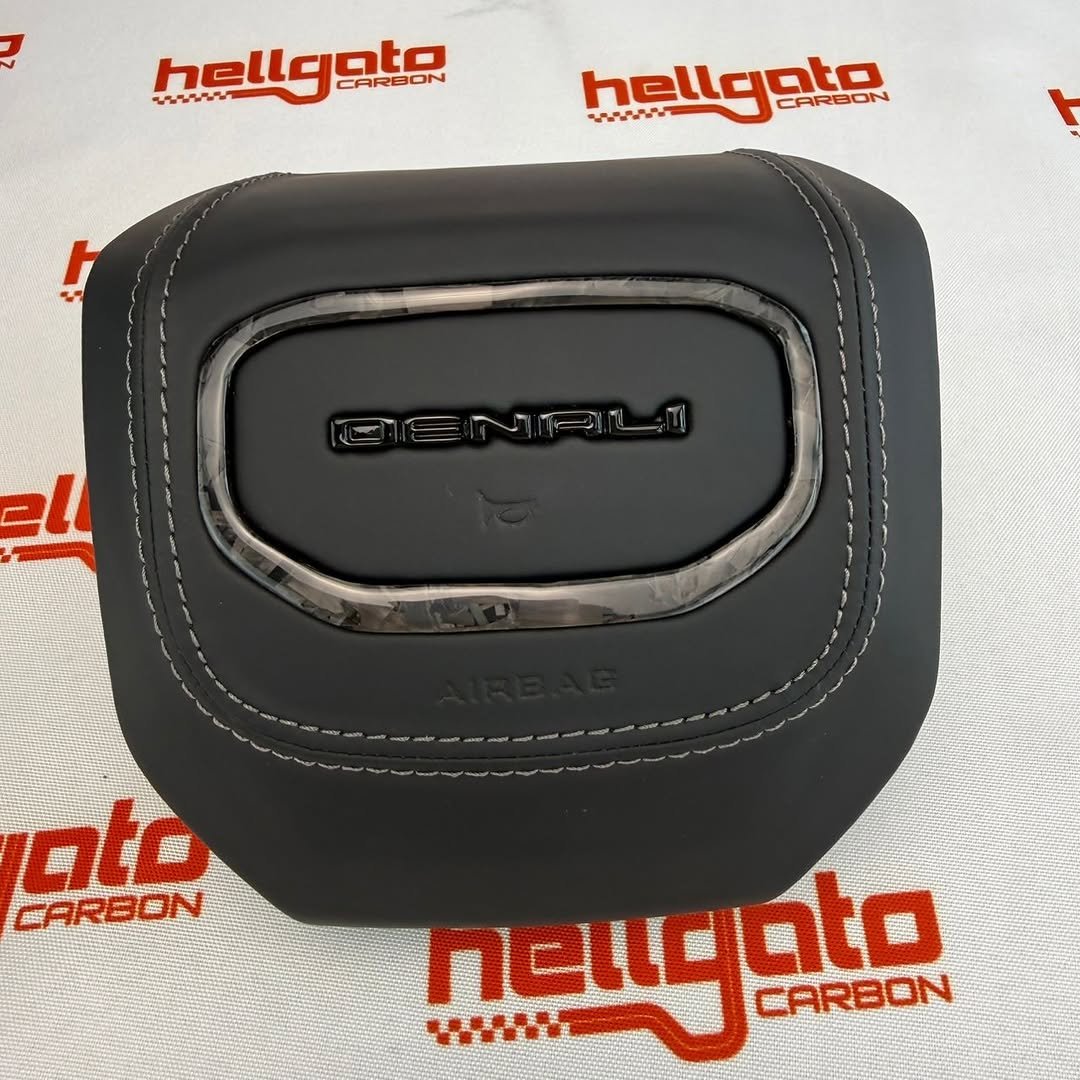 2022 GMC Sierra 2500 Custom Black Forged Carbon Fiber Steering Wheel | Genuine OEM Flat Bottom | Heated | Denali Edition - Image 16