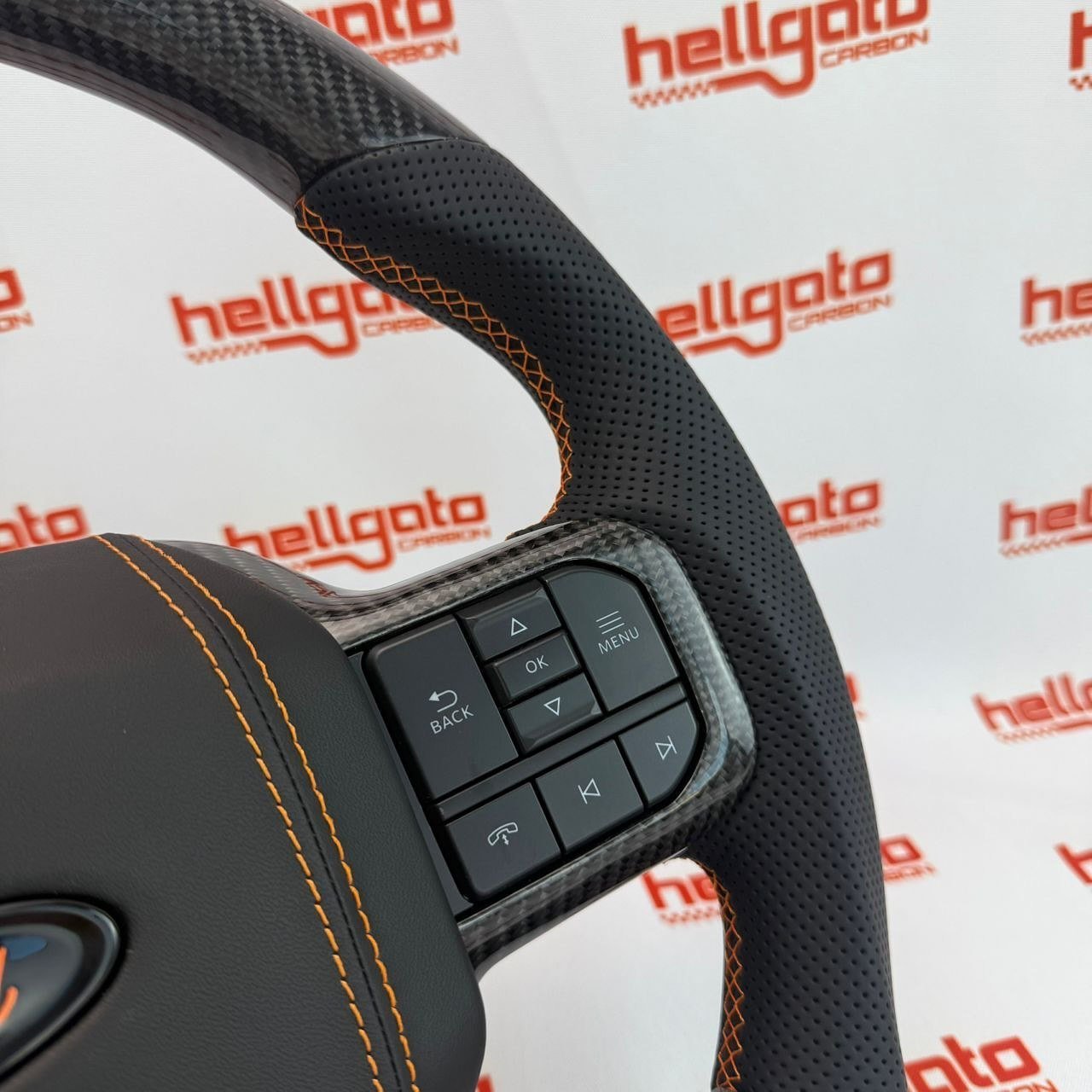 Premium OEM-Style Gloss Black Carbon Fiber Steering Wheel for 2021+ Ford F-150 - Image 12