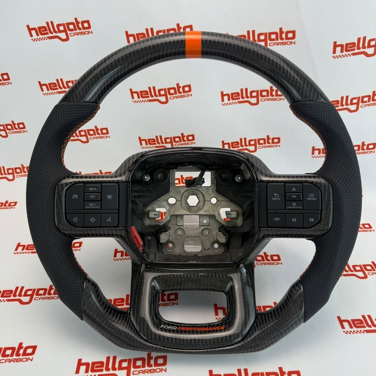 Premium OEM-Style Gloss Black Carbon Fiber Steering Wheel for 2021+ Ford F-150 - Image 15