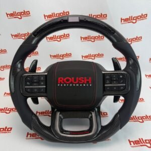 Ultimate OEM-Style Gloss Black Carbon Fiber LED Steering Wheel for 2021–2025 Ford F-150 Raptor