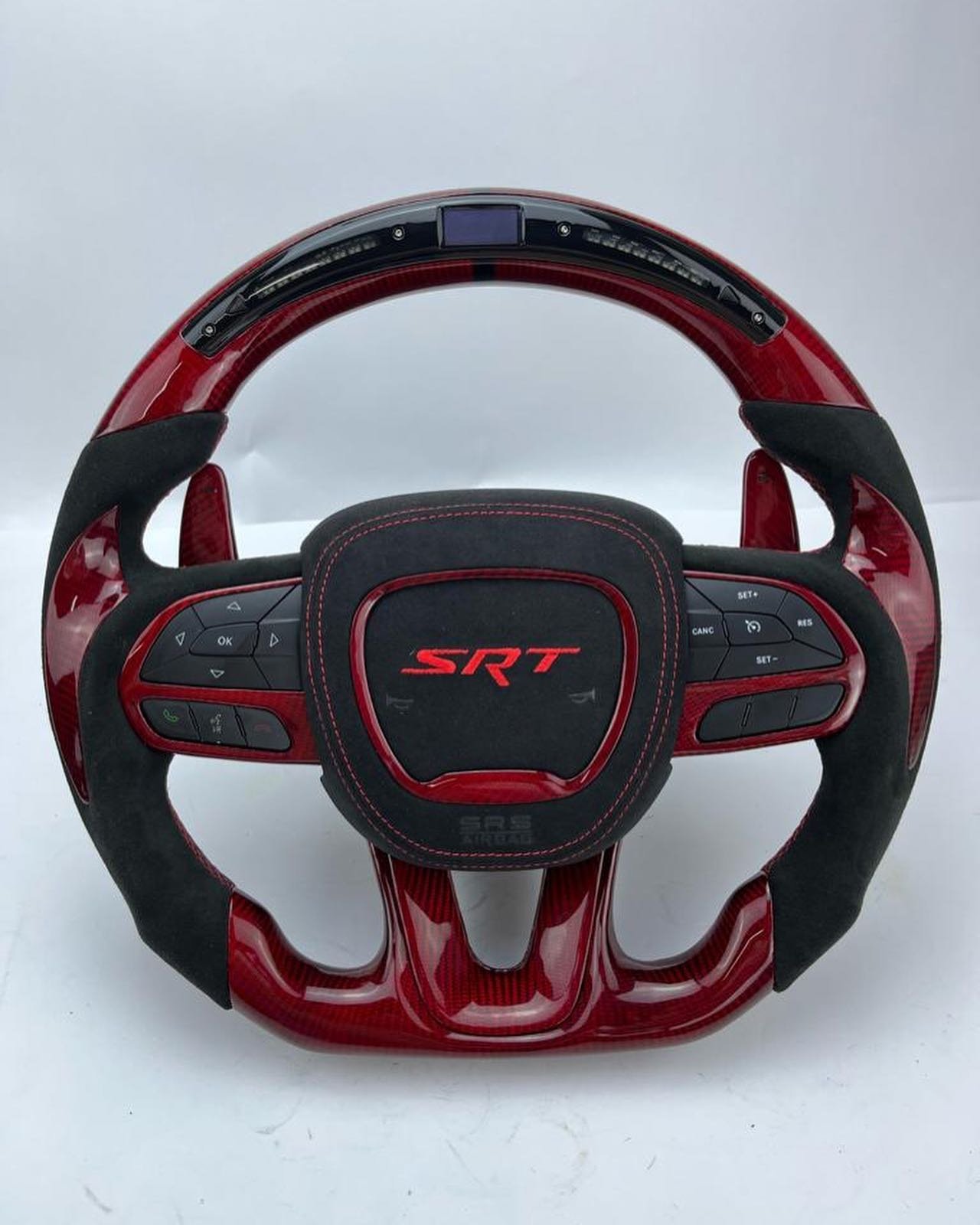 Hellgato 2.0 Full Custom Red Carbon OEM Steering Wheel for Dodge Challenger