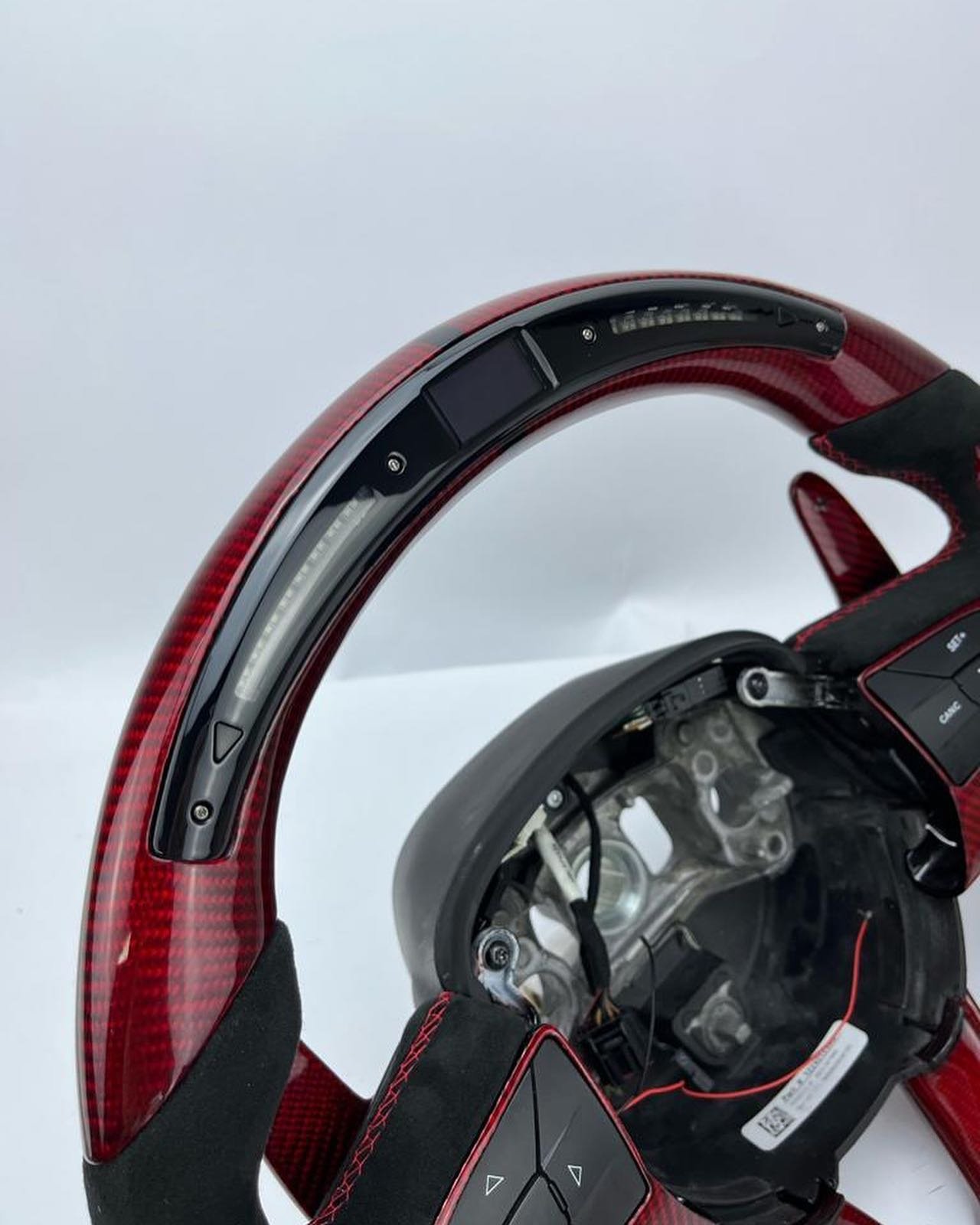 Hellgato 2.0 Full Custom Red Carbon OEM Steering Wheel for Dodge Challenger - Image 3