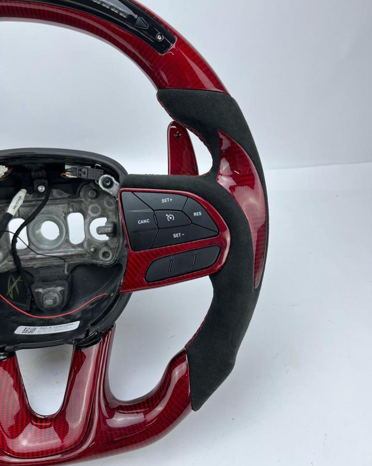 Hellgato 2.0 Full Custom Red Carbon OEM Steering Wheel for Dodge Challenger - Image 6