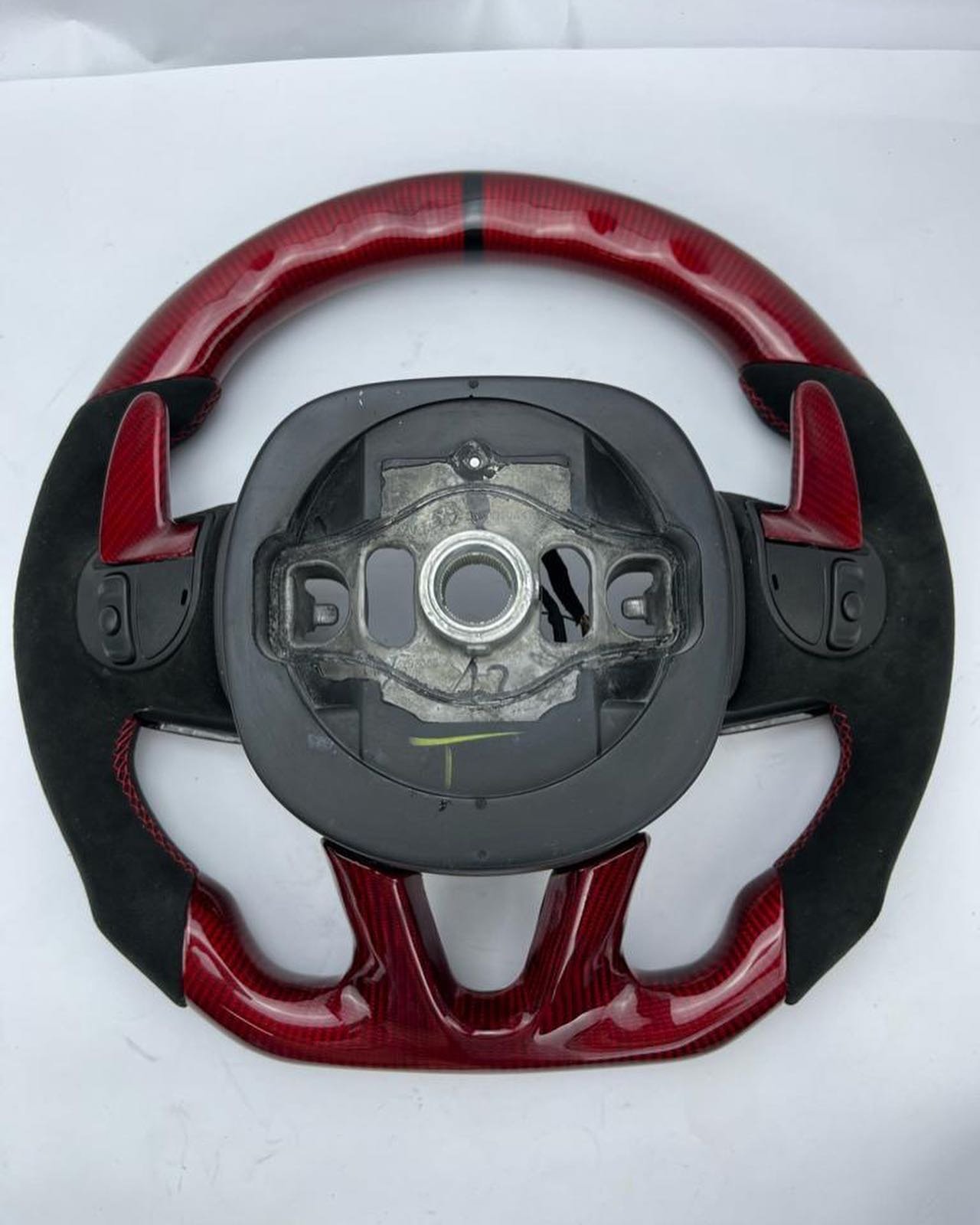 Hellgato 2.0 Full Custom Red Carbon OEM Steering Wheel for Dodge Challenger - Image 5