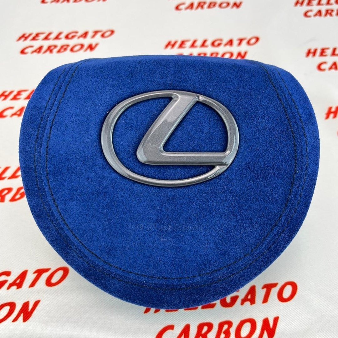 Custom 2019 Lexus GS F OEM Steering Wheel – Blue Reflective Carbon Fiber | Flat Bottom | Heated | Alcantara - Image 7