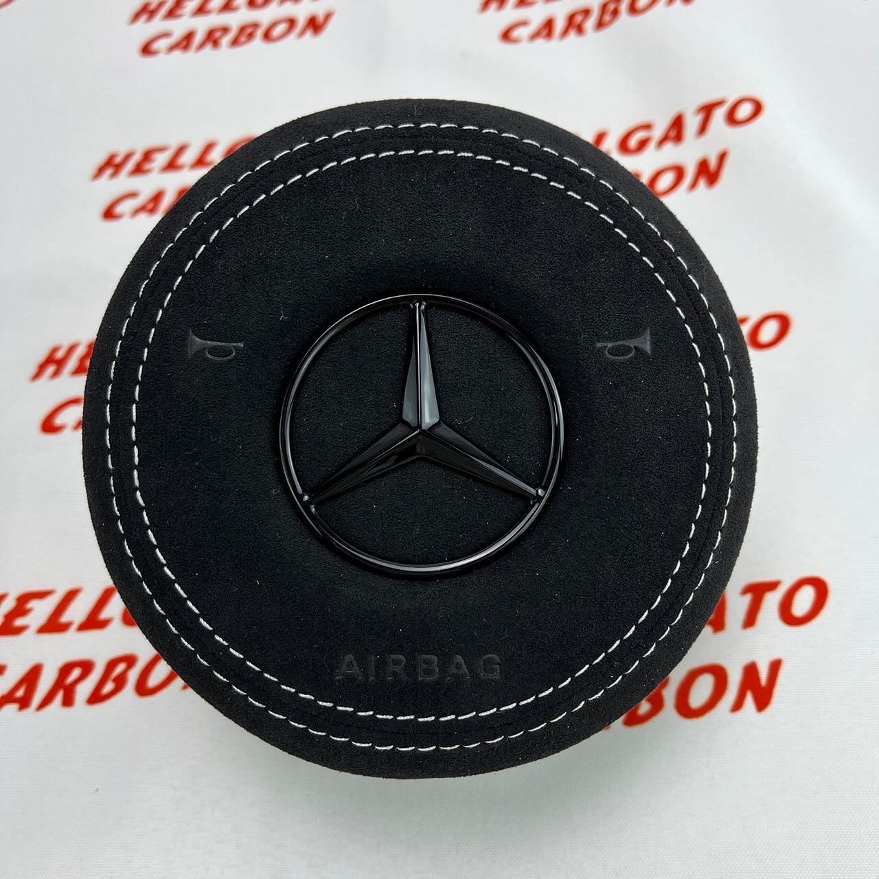 Custom 2020 Mercedes-Benz C63 AMG Steering Wheel – Gloss Black Carbon Fiber | Flat Bottom | LED Shift Lights | Alcantara - Image 6