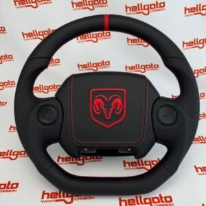 Custom 1994–1997 Ram 3500 OEM Steering Wheel – Red Leather Edition