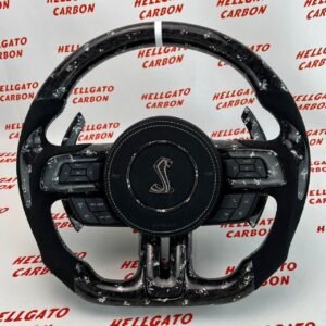 Full Custom 2018–2023 Mustang Shelby GT500 OEM Silver Forged Carbon Steering Wheel