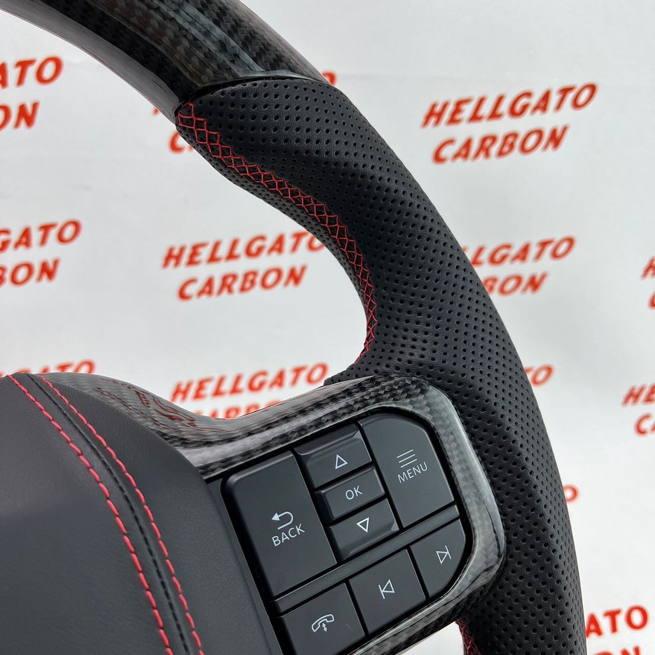 2021+ Ford F-150 Custom Gloss Black Carbon Fiber Steering Wheel | OEM Flat Bottom | Shelby Edition - Image 7