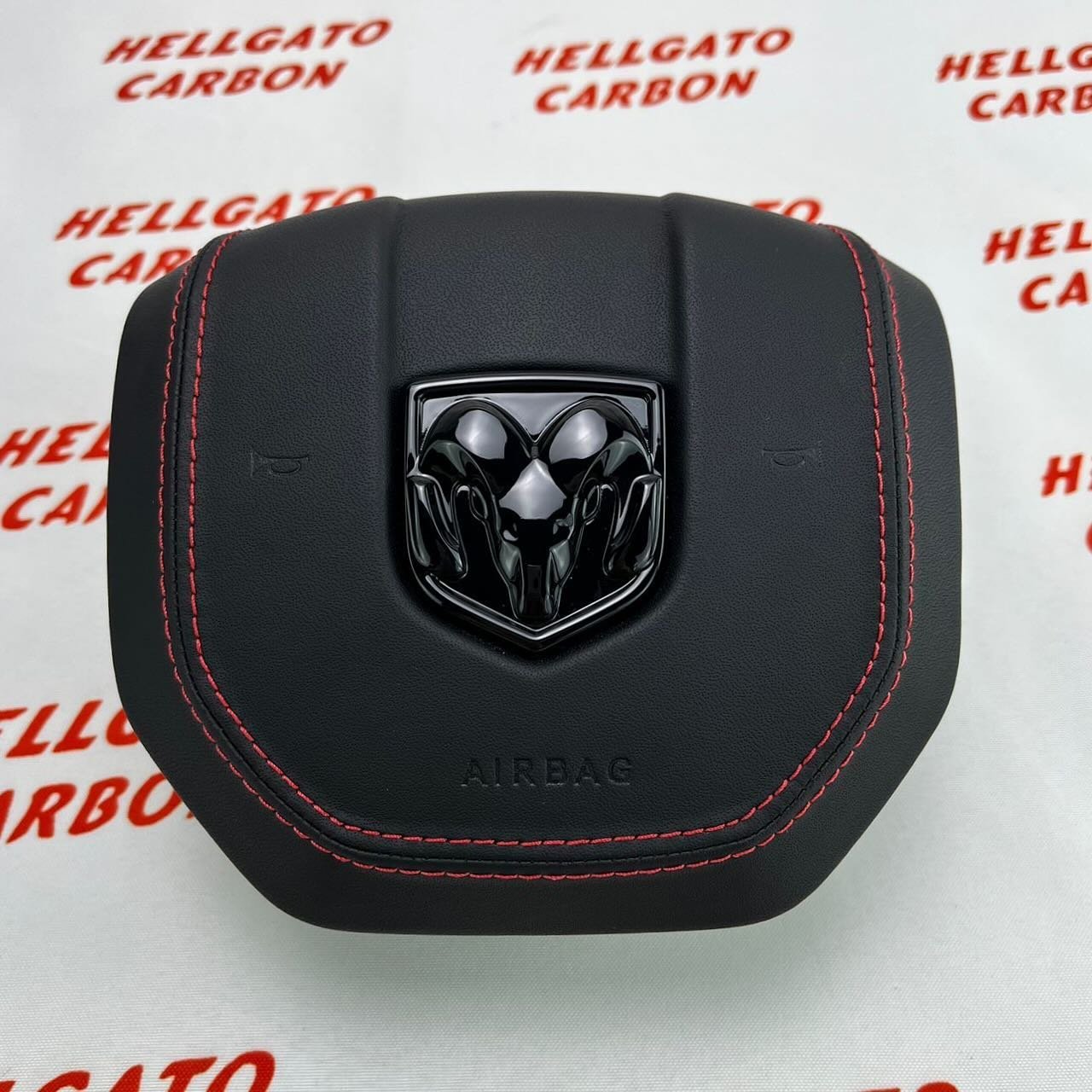 2011–2018 RAM 1500 Custom Red Forged Carbon Fiber Steering Wheel | OEM Flat Bottom | Performance Edition - Image 7