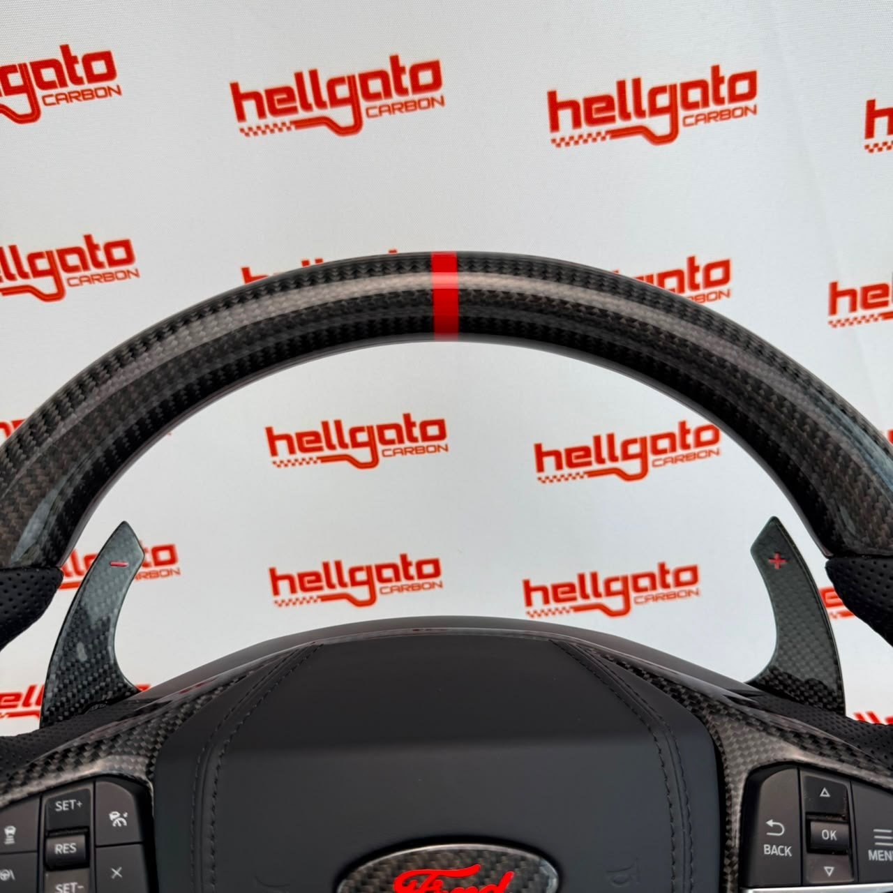 Custom 2025 Ford Explorer OEM Carbon Fiber Steering Wheel - Image 3