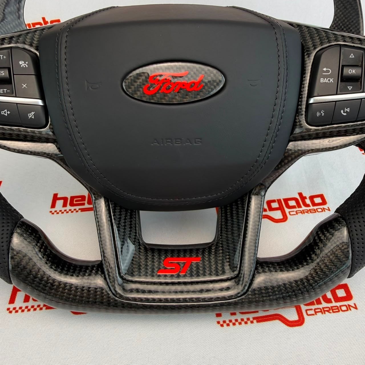 Custom 2025 Ford Explorer OEM Carbon Fiber Steering Wheel - Image 5