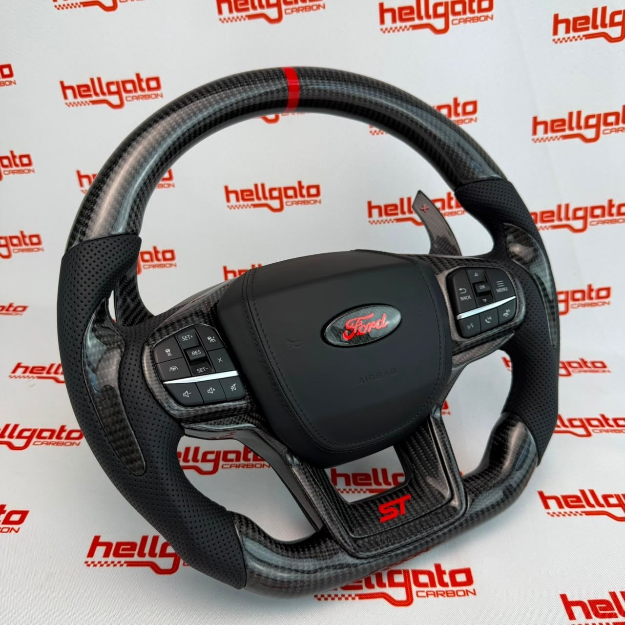 Custom 2025 Ford Explorer OEM Carbon Fiber Steering Wheel - Image 7