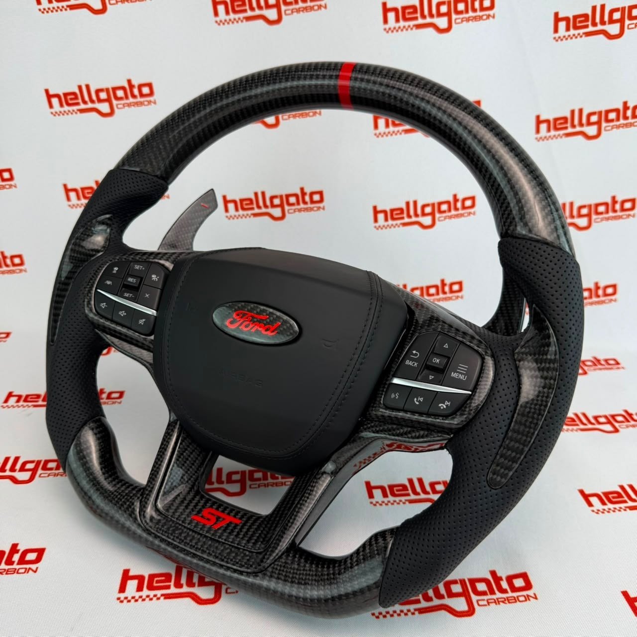 Custom 2025 Ford Explorer OEM Carbon Fiber Steering Wheel - Image 12