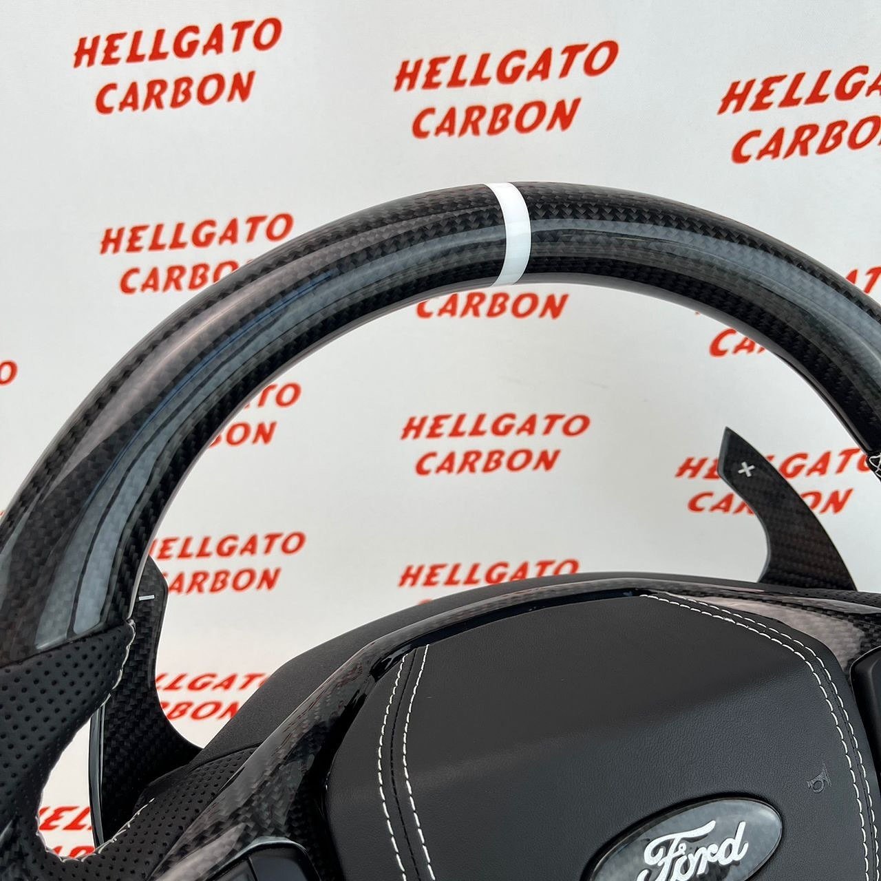Custom 2022 Ford Explorer ST Carbon Fiber Steering Wheel - Image 4