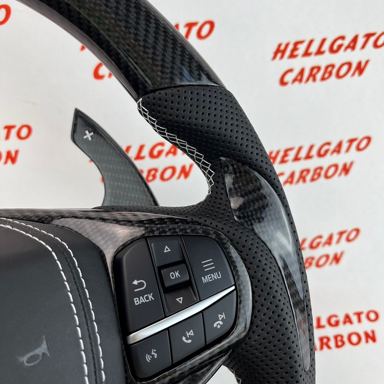 Custom 2022 Ford Explorer ST Carbon Fiber Steering Wheel - Image 7
