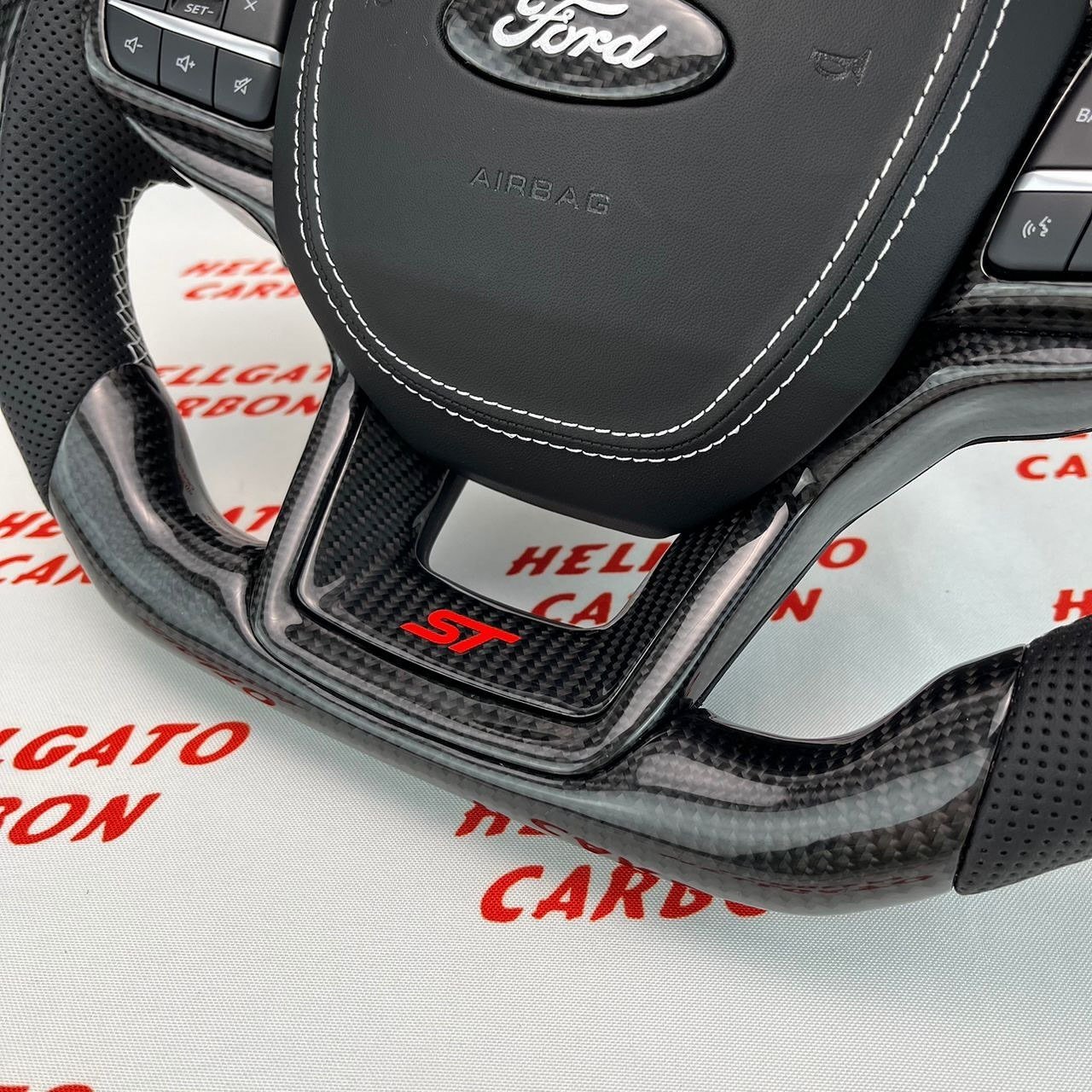 Custom 2022 Ford Explorer ST Carbon Fiber Steering Wheel - Image 8